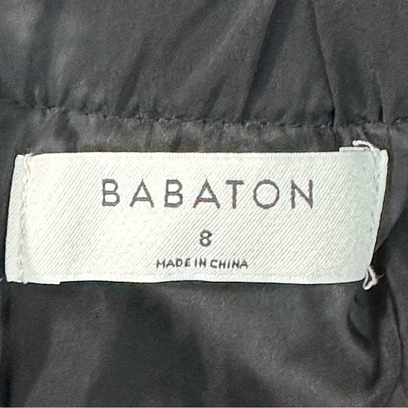 ARITZIA Babaton Black Flutter Jumpsuit Sz 8 Self Tie Belt Resort Party Pretty - Picture 11 of 16